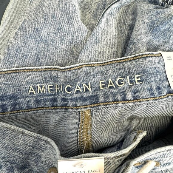 American Eagle Super High Rise Denim Jean Cargo Jogger Womens Plus Size 18 NWT - Picture 5 of 6